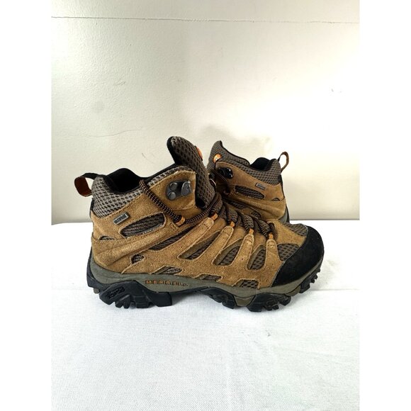 Merrell Mens Brown Earth Performance Waterproof Hiking Shoes 8 Gorp Boots Trails - Picture 16 of 16